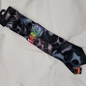 J. Garcia Black and Gray Skull Tie